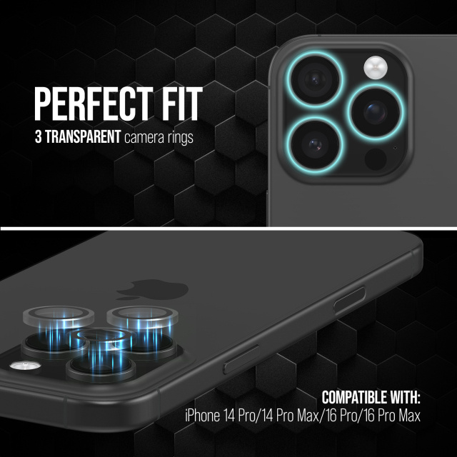 Striker Striker Single Lens Camera Protector - iPhone 14/16 Pro (Max) - Transparant