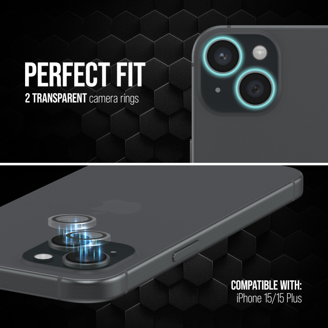 Striker Striker Single Lens Glass Camera Protector iPhone 15 / 15 Plus