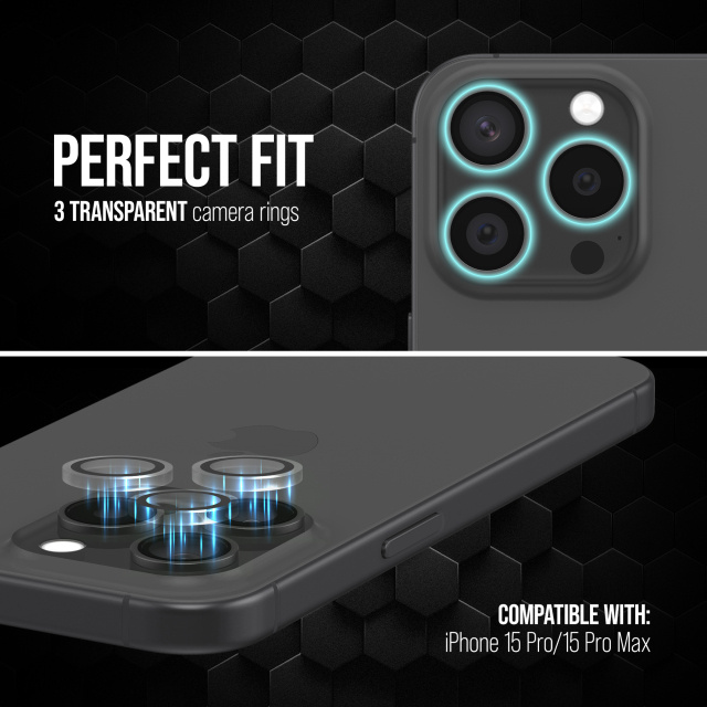 Striker Striker Single Lens Camera Protector - iPhone 15 Pro / Pro Max - Transparant
