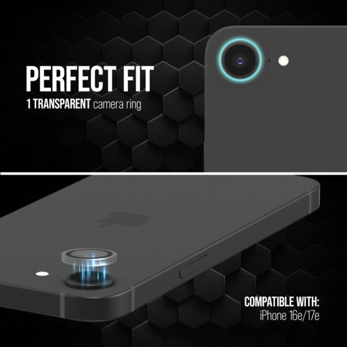 Striker Striker Single Lens Camera Protector voor iPhone 16e/17e - Transparant