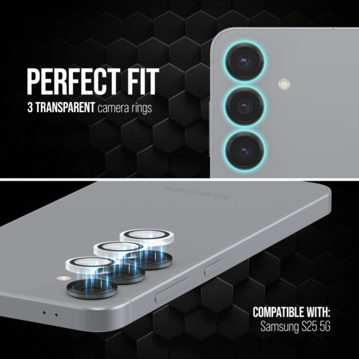 Striker Striker Single Lens Glass Camera Protector Transparant - Samsung Galaxy S25 5G