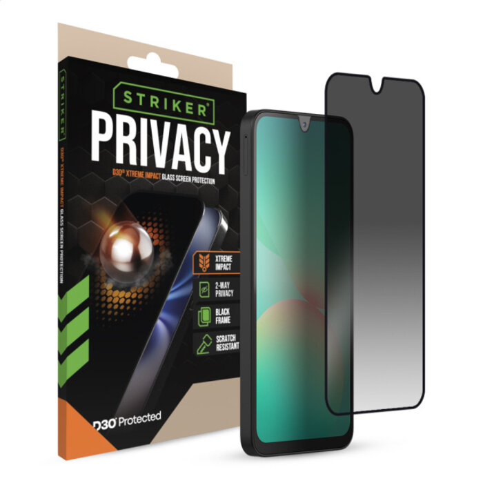 Striker Striker D3O Xtreme Privacy Glass Screenprotector - Galaxy A16/A17/A18/A26