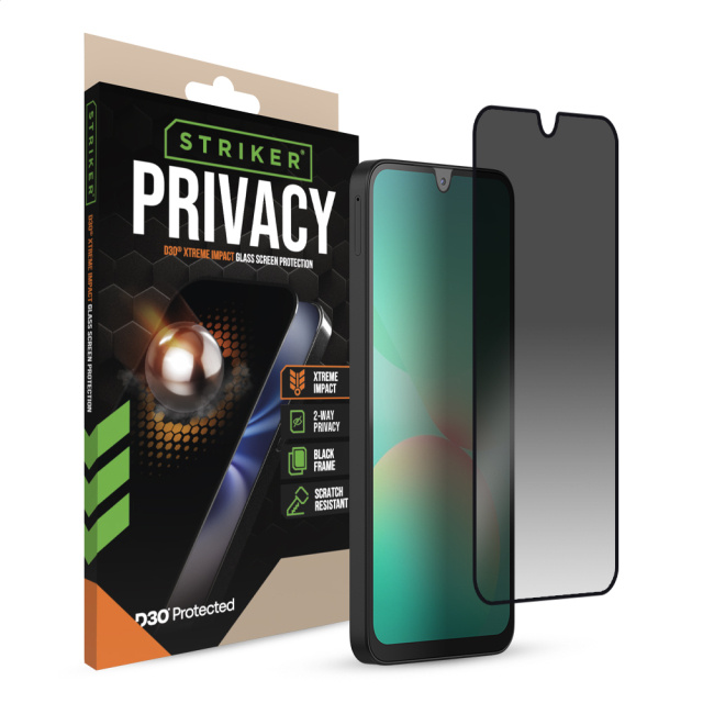 Striker Striker D3O Xtreme Privacy Glass Screenprotector - Galaxy A16/A17/A18/A26