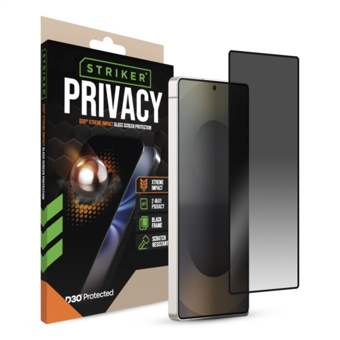 Striker Striker D3O Xtreme Impact Privacy Glass - Samsung Galaxy S25 Ultra 5G