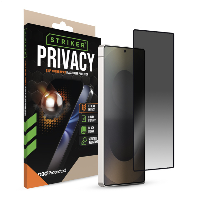 Striker Striker D3O Xtreme Impact Privacy Glass - Samsung Galaxy S25 Ultra 5G