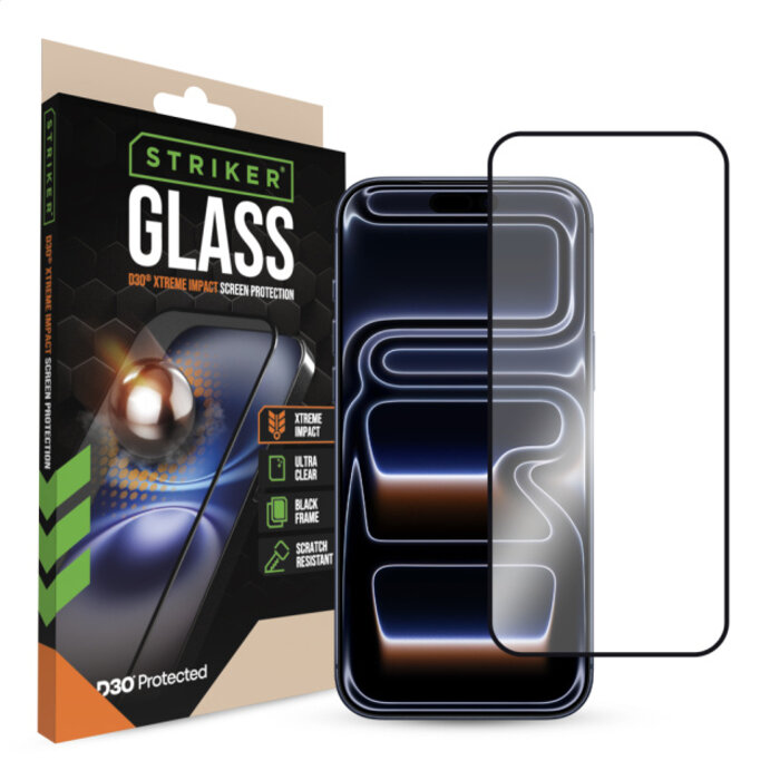 Striker Striker D3O Xtreme Impact Glass Screen Protector iPhone 16/17/18 Pro Max