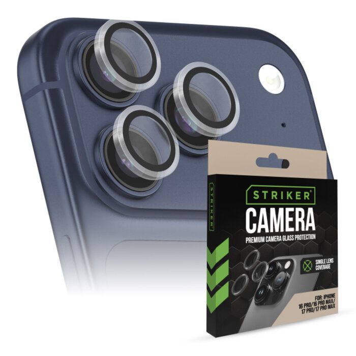 Striker Striker Single Lens Glass Camera Protector iPhone 16/17 Pro (Max)