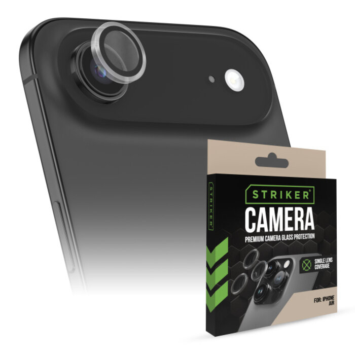 Striker Striker Single Lens Glass Camera Protector - Apple iPhone Air - Transparant