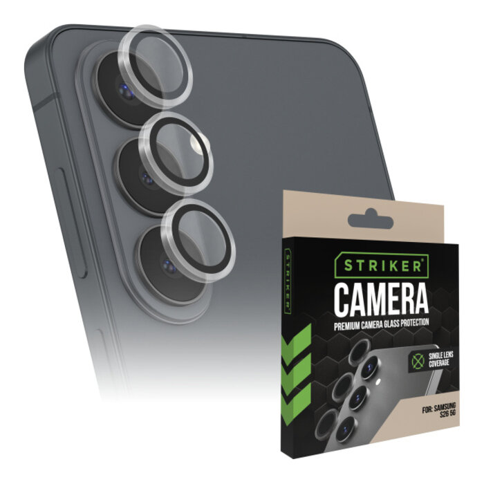 Striker Striker Single Lens Glass Camera Protector voor Samsung Galaxy S26 5G