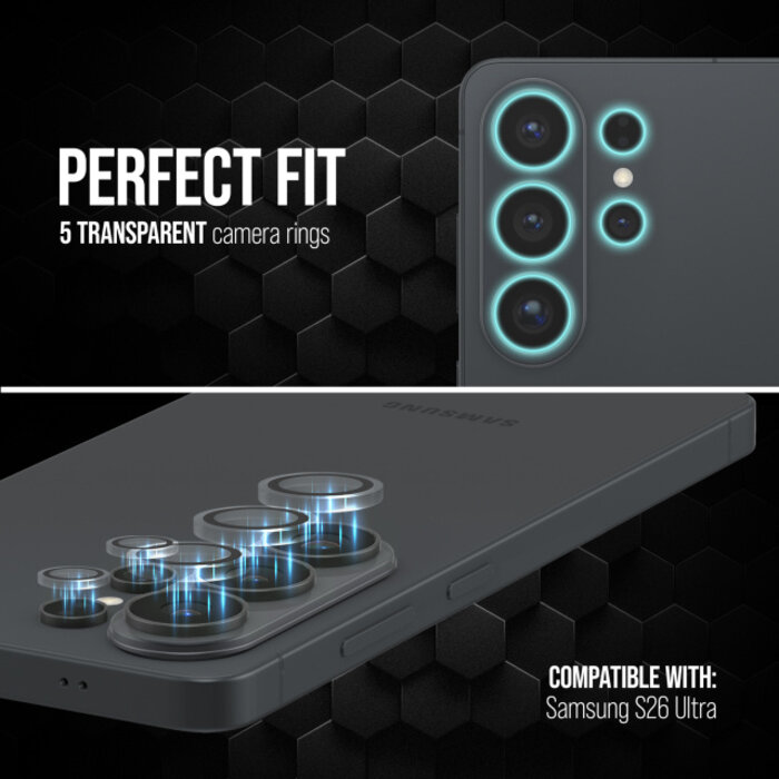 Striker Striker Single Lens Camera Protector voor Samsung Galaxy S26 Ultra - Transparant