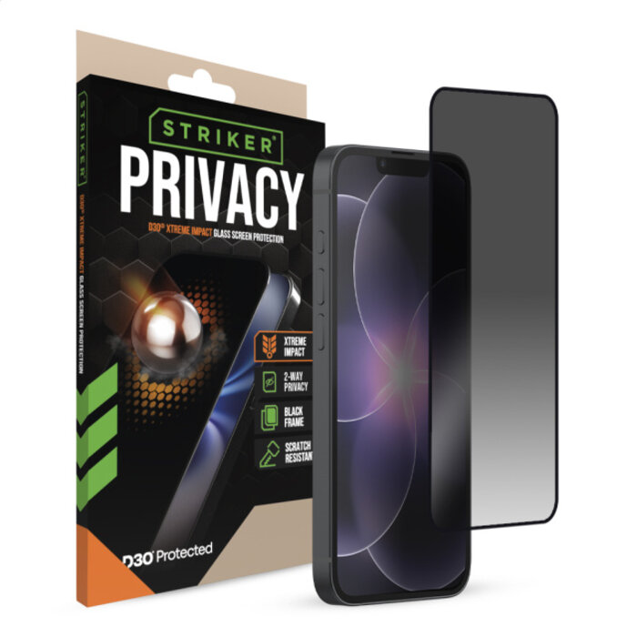 Striker Striker D3O Xtreme Impact Privacy Glass Screen Protector iPhone 17e