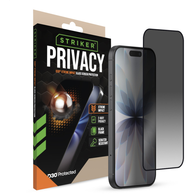 Striker Striker D3O Xtreme Impact Privacy Glass Screen Protector - iPhone 18 Pro