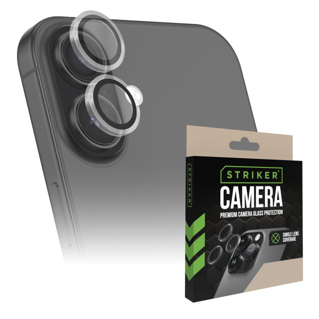 Striker Striker Single Lens Glass Camera Protector iPhone 18 Pro / Max - Transparant
