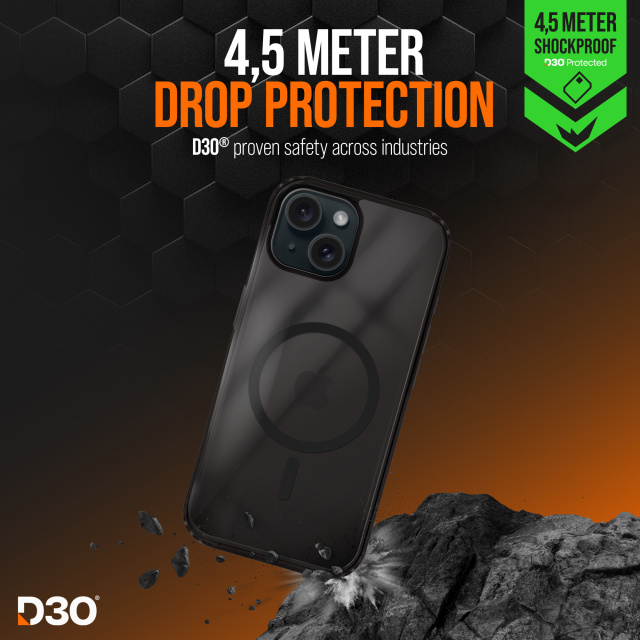 Striker Striker X-Core D3O Xtreme Impact Mag Case Zwart - iPhone 13 / 14 / 15