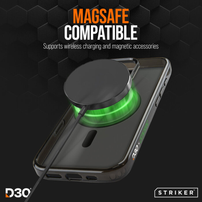 Striker Striker X-Core D3O Impact Mag Case PRO iPhone 16 - Zwart