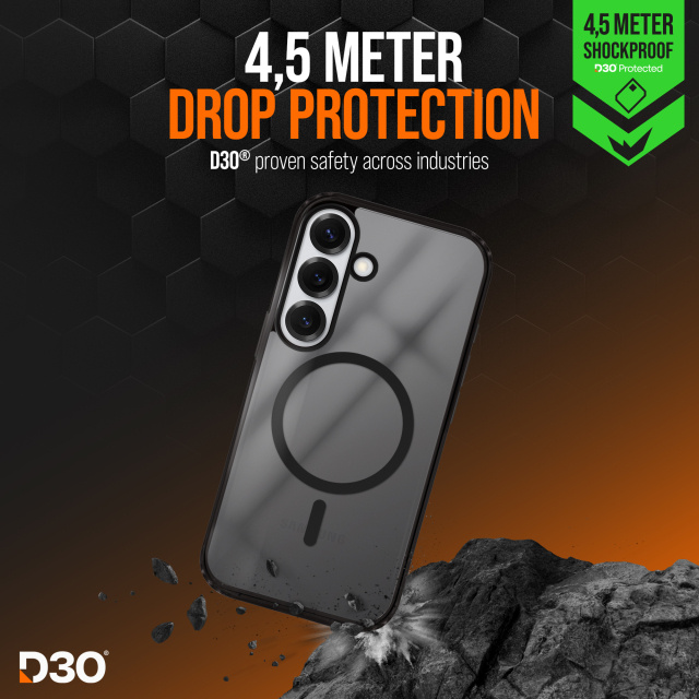 Striker Striker X-Core D3O Xtreme Impact Mag Case Samsung Galaxy S25 5G - Zwart