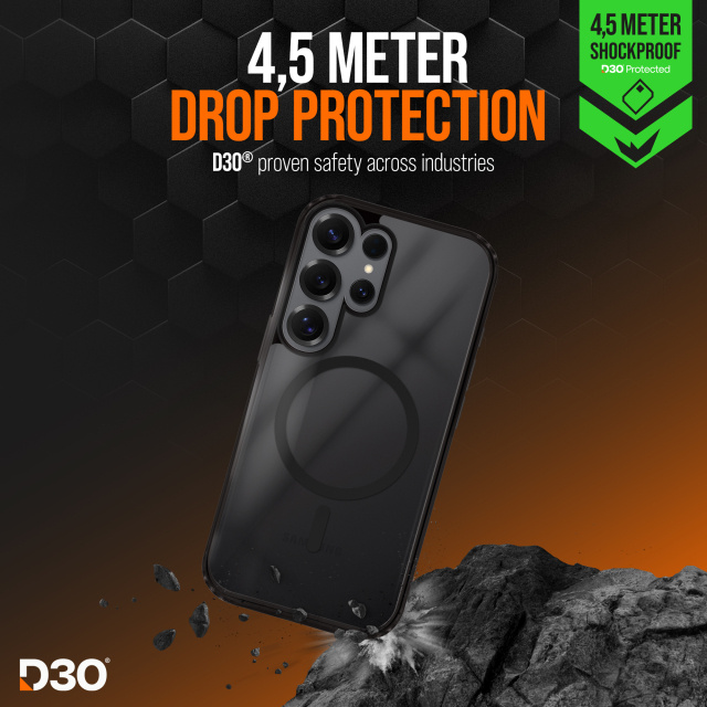 Striker Striker X-Core D3O Xtreme Impact Mag Case Zwart - Samsung Galaxy S25 Ultra