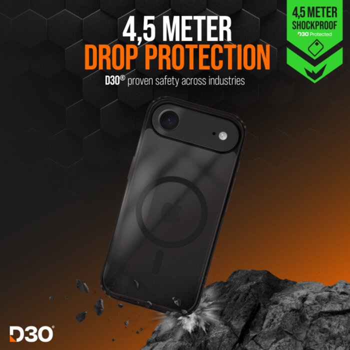 Striker Striker X-Core D3O Xtreme Impact Mag Case PRO iPhone Air - Zwart