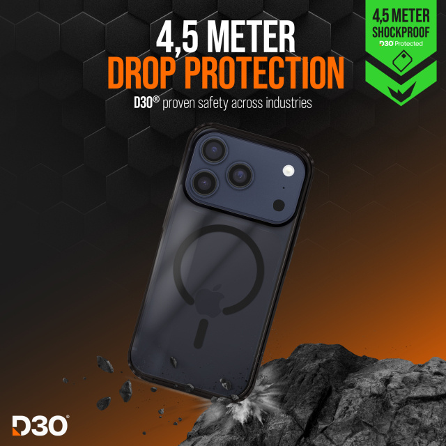 Striker Striker X-Core D3O Xtreme Impact Mag Case PRO - Zwart - iPhone 17 Pro / 18 Pro