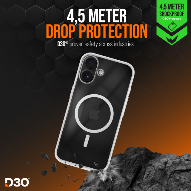 Striker Striker X-Core D3O Xtreme Impact Mag Case PRO Clear iPhone 17
