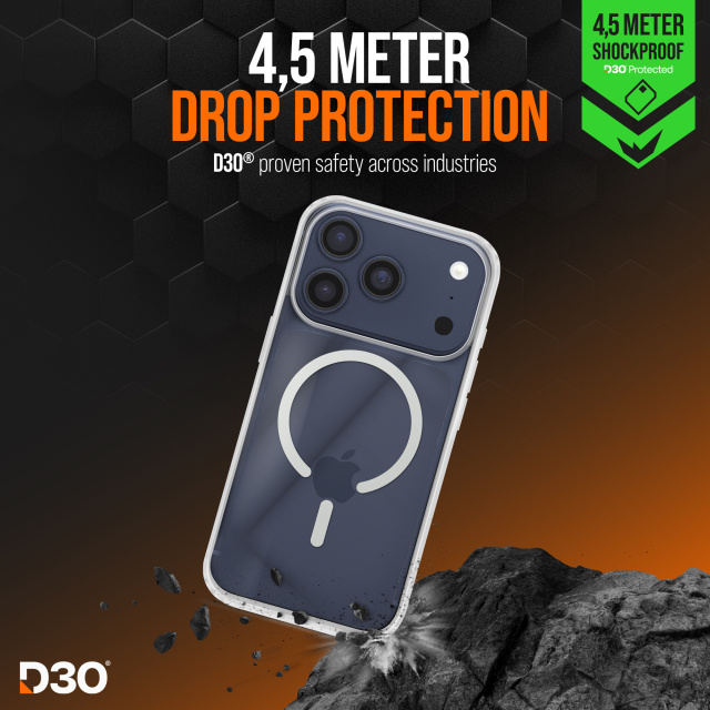 Striker Striker X-Core D3O Xtreme Impact Mag Case PRO Clear - iPhone 17/18 Pro