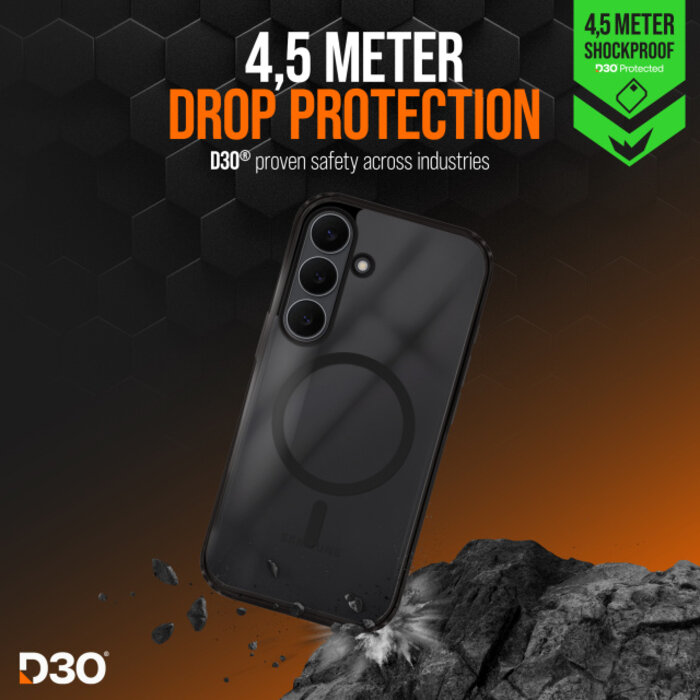 Striker Striker X-Core - D3O Xtreme Impact Mag Case - Samsung S25 FE - Zwart