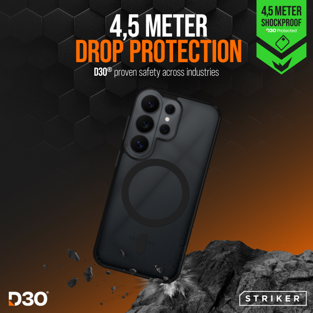 Striker Striker X-Core D3O Xtreme Impact Mag Case Zwart - Samsung Galaxy S26 Ultra