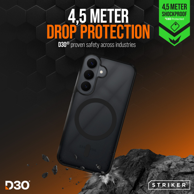 Striker Striker X-Core D3O Impact Mag Case - Samsung Galaxy S26+ 5G - Zwart