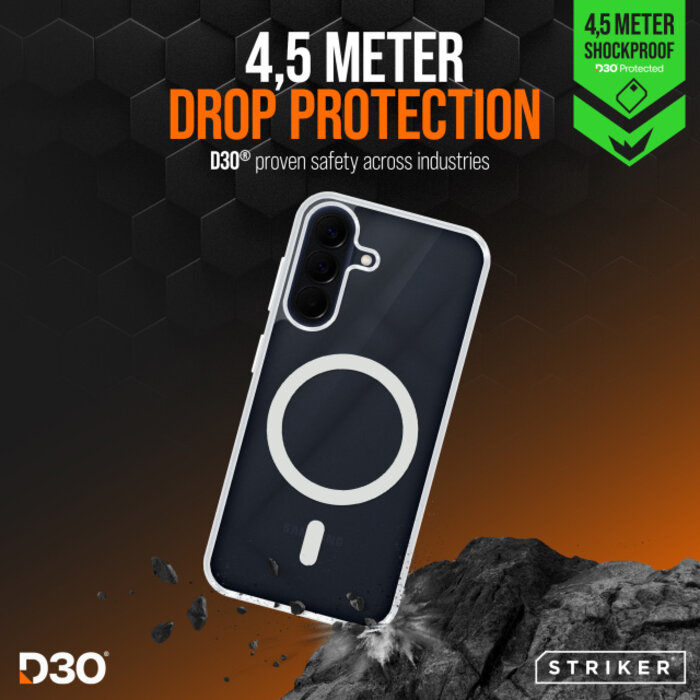 Striker Striker X-Core D3O Xtreme Impact Mag Case Samsung A57 5G - Transparant