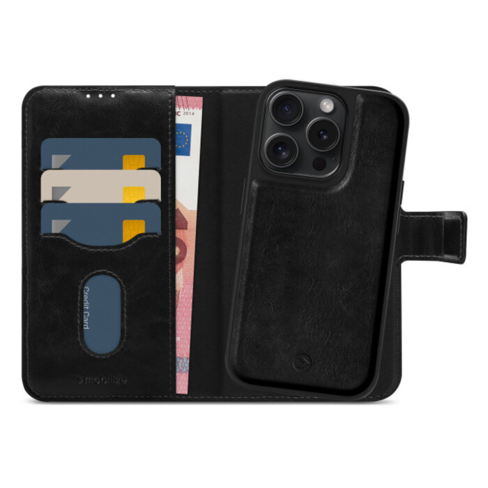 Mobilize Mobilize 2in1 Magsafe Compatible Gelly Wallet Case Apple iPhone 15 Pro Black