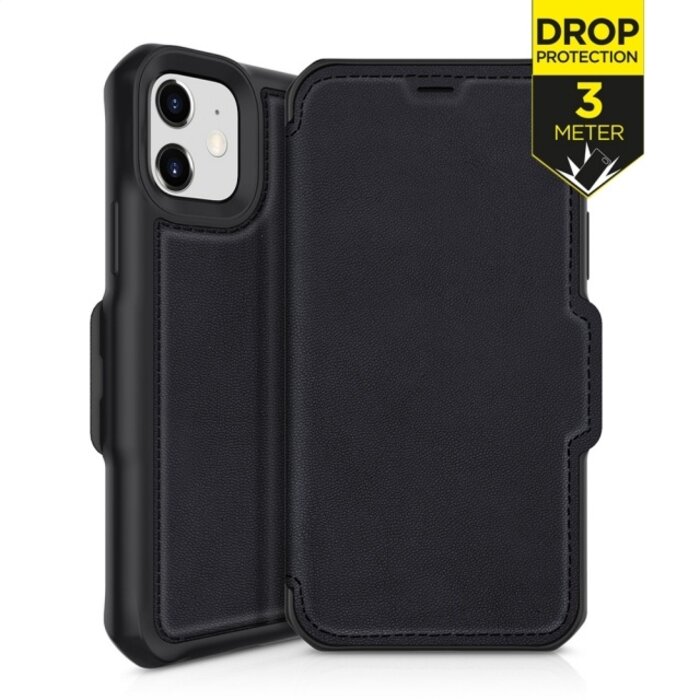 ITSKINS ITSKINS Level 2 HybridFolio Leather for Apple iPhone 12 Mini Pure Black