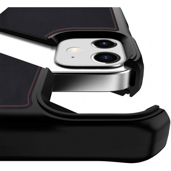 ITSKINS ITSKINS Level 2 HybridFolio Leather for Apple iPhone 12 Mini Pure Black