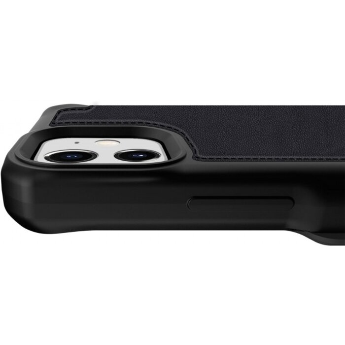 ITSKINS ITSKINS Level 2 HybridFolio Leather for Apple iPhone 12 Mini Pure Black