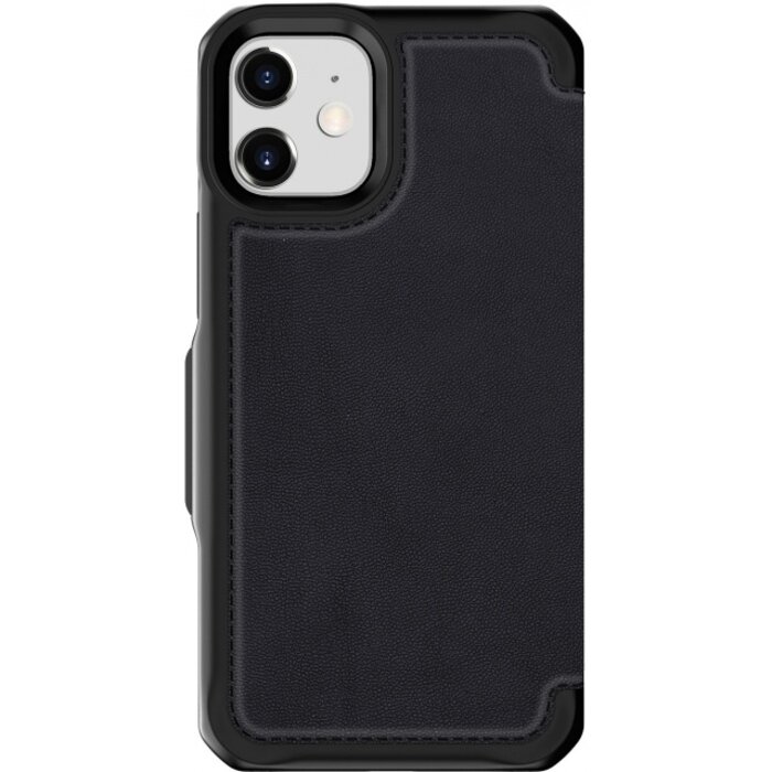 ITSKINS ITSKINS Level 2 HybridFolio Leather for Apple iPhone 12 Mini Pure Black