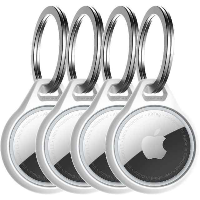 ITSKINS ITSKINS Level 2 AirCover Solid voor Apple AirTag - 4-Pack Wit