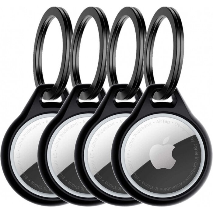 ITSKINS ITSKINS Level 2 AirCover Solid for Apple Airtag Black (4-Pack)