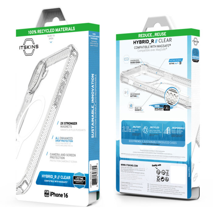 ITSKINS ITSKINS Level 2 HybridMagClear_R for Apple iPhone 16 Transparent