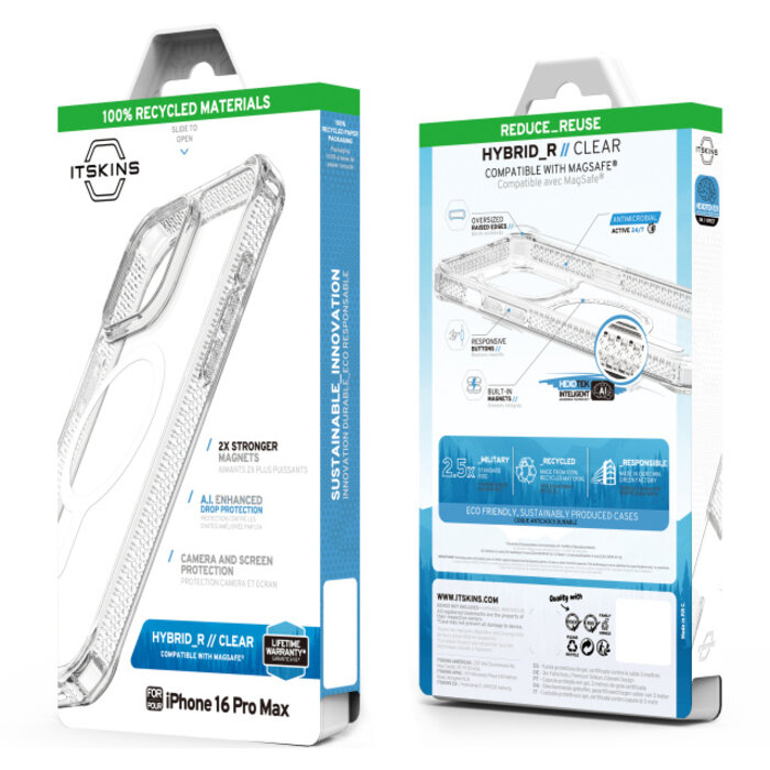 ITSKINS ITSKINS Level 2 HybridMagClear_R for Apple iPhone 16 Pro Max Transparent
