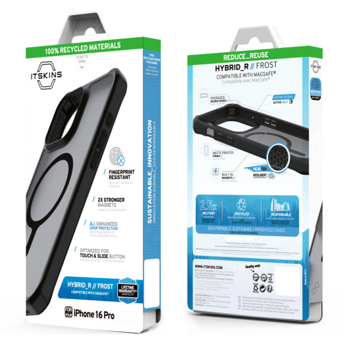 ITSKINS ITSKINS Level 2 HybridMagFrost_R for Apple iPhone 16 Pro Black