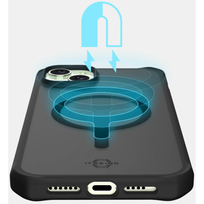 ITSKINS ITSKINS Level 2 HybridMagFrost_R for Apple iPhone 14/15 Black