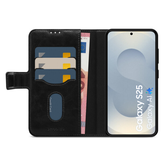 Mobilize Mobilize 2in1 Magsafe Compatible Gelly Wallet Case Samsung Galaxy S25 5G Black