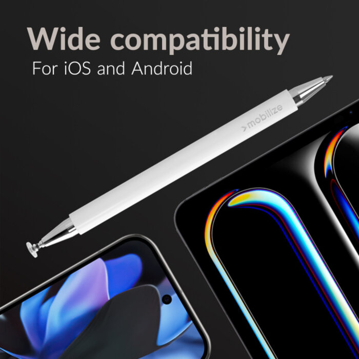 Mobilize Mobilize High Sensitive 2in1 Capacitive Stylus Pen White