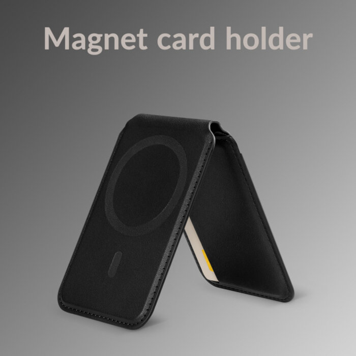 Mobilize Mobilize MagSafe Compatible Magnet Card Holder with Stand Function Black