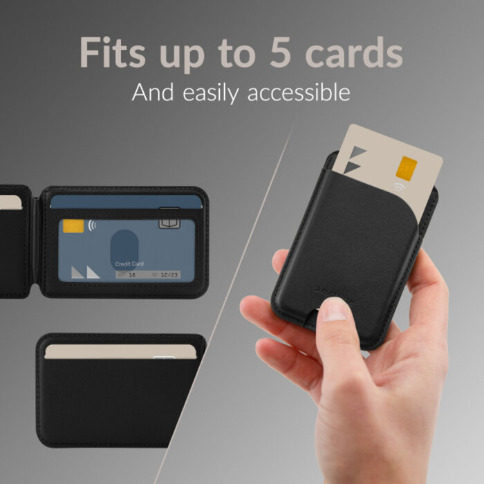 Mobilize Mobilize MagSafe Compatible Magnet Card Holder with Stand Function Black