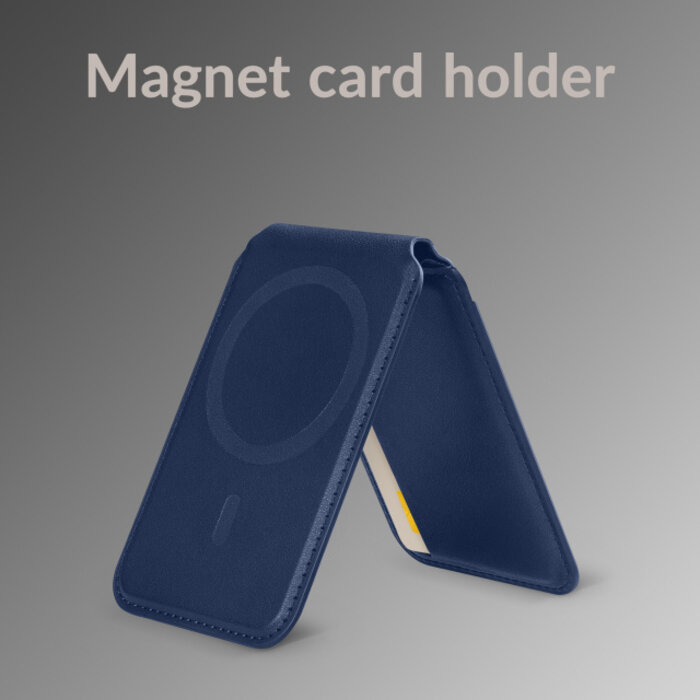 Mobilize Mobilize MagSafe Compatible Magnet Card Holder with Stand Function Blue