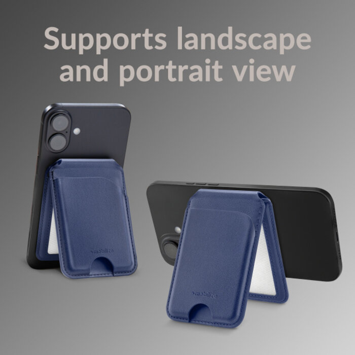 Mobilize Mobilize MagSafe Compatible Magnet Card Holder with Stand Function Blue