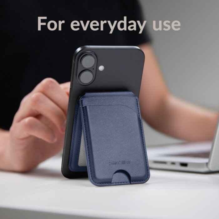 Mobilize Mobilize MagSafe Compatible Magnet Card Holder with Stand Function Blue