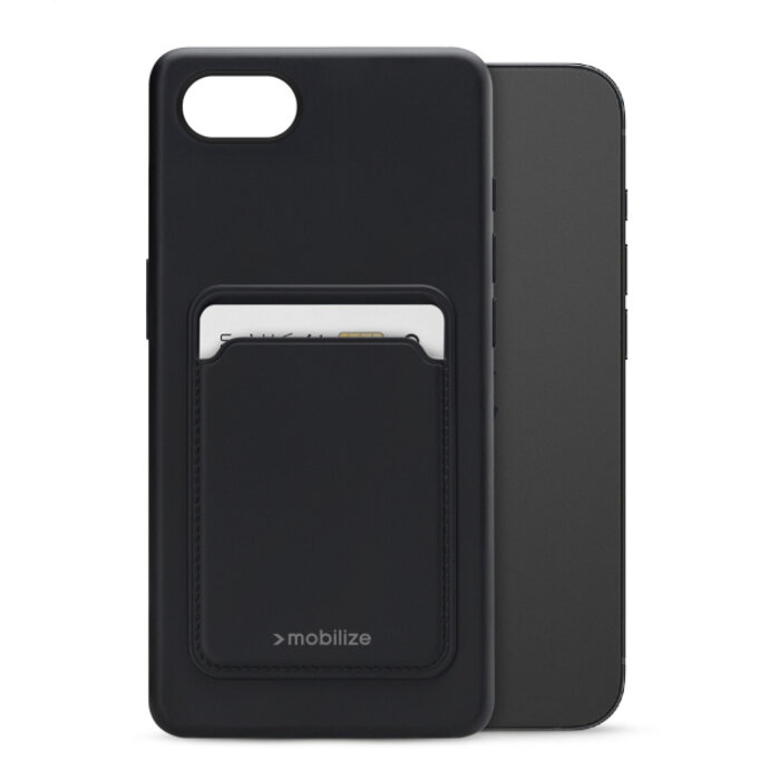 Mobilize Mobilize Rubber Gelly Card Case Apple iPhone 16e/17e Matt Black