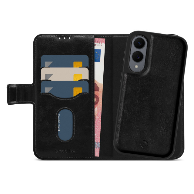 Mobilize Mobilize 2in1 MagSafe Wallet Case Samsung Galaxy S25 Edge 5G Zwart