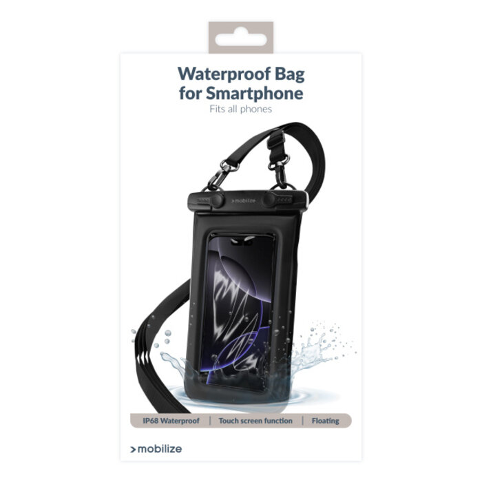 Mobilize Mobilize Universal Waterproof Floating Bag IP68 incl. Lanyard Black